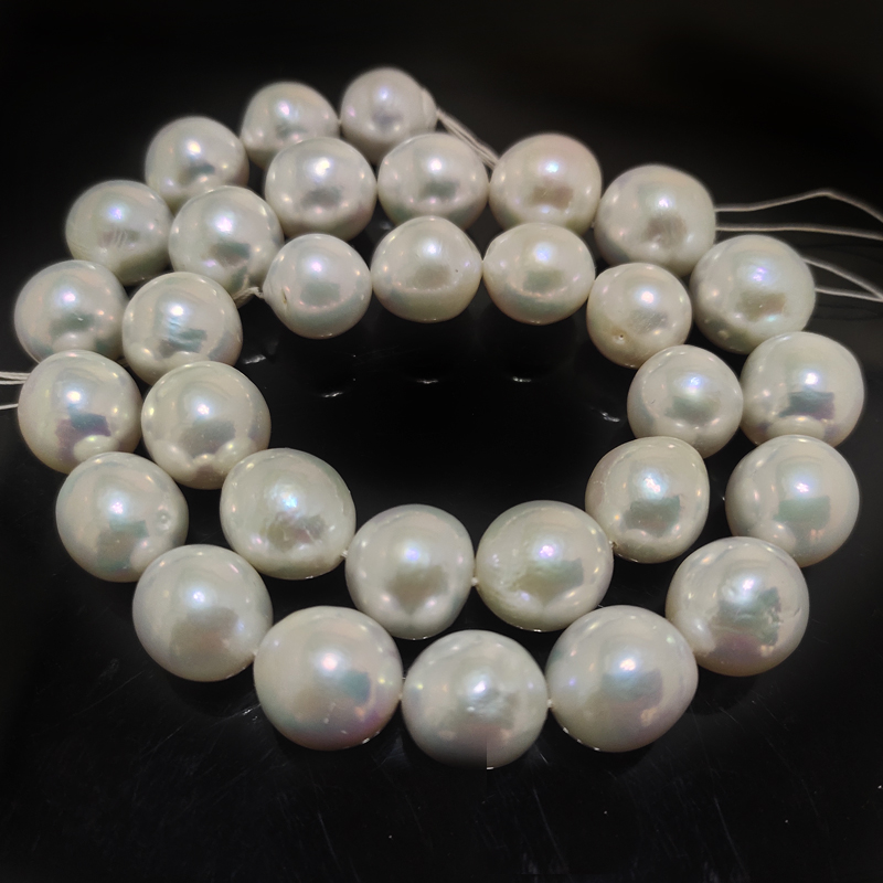 16 inches AAA 12-14mm Perfect High Luster Oval Pearls Loose Strand