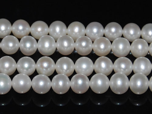 16 inches 4-5mm AAA White Round Freshwater Pearls Loose Strand