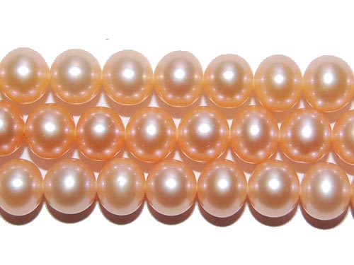 16 inches AA 8-9mm Natural Pink Round Freshwater Pearls Loose Strand