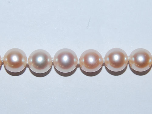 16 inches 12-15mm AA+ White Round Freshwater Pearls Loose Strand