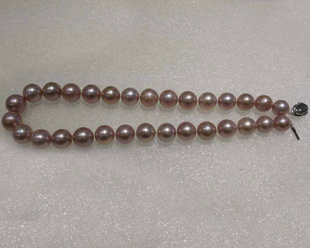 16 inches 11-14mm AAA+ Natural Large Lavender Freshwater Pearl Loose Strand