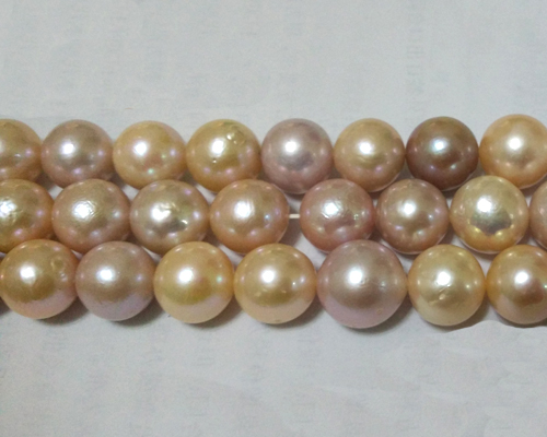 16 inches 11-13mm AA High Luster Multicolor Freshwater Pearls Loose Strand