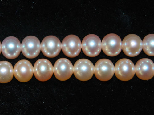 16 inches 6-7mm AA High Luster Natural Pink Round Freshwater Pearls Loose Strand