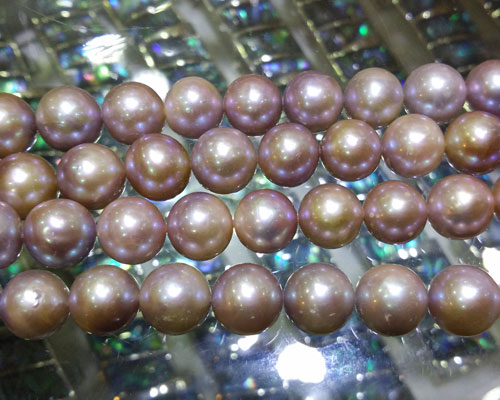 16 inches 10-11mm AA Natural Lavender Pearls Loose Strand