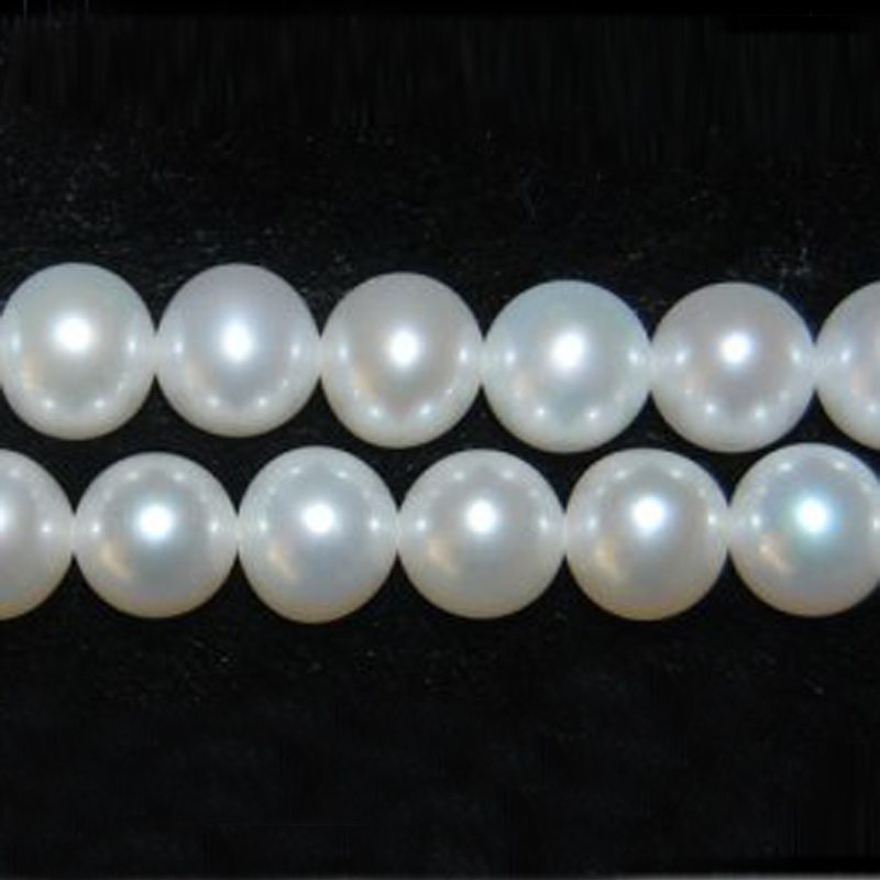 16 inches 7-8mm AA+ High Luster White Round Pearls Loose Strand