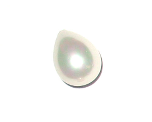 14-19mm White Half Hole Raindrop Shell Pearls Loose Bead