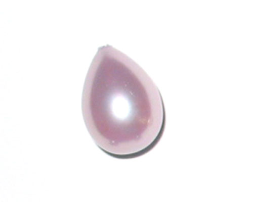 12x16mm Lavender Half Hole Raindrop Shell Pearls Bead