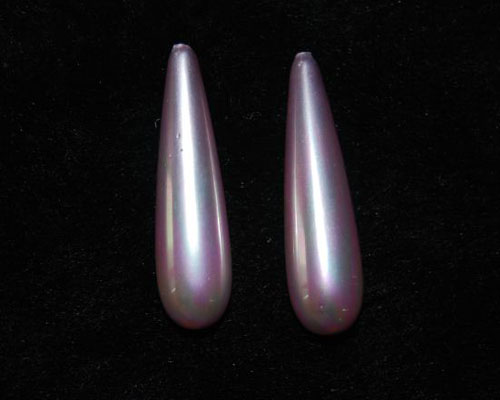 30x8 mm Purple Raindrop Mother of Pearl Bead For Earring,Sold by Pair
