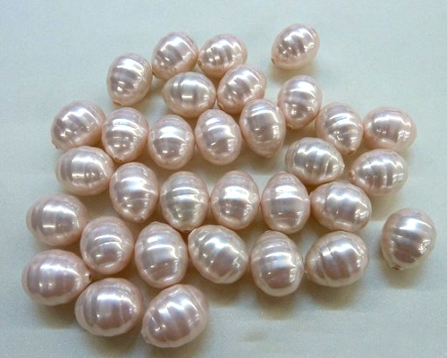 13*15 mm Half Drilled Light Pink Baroque Shell Pearls