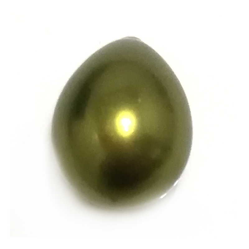 12x16mm Peacock Raindrop Half Hole Shell Pearl Bead