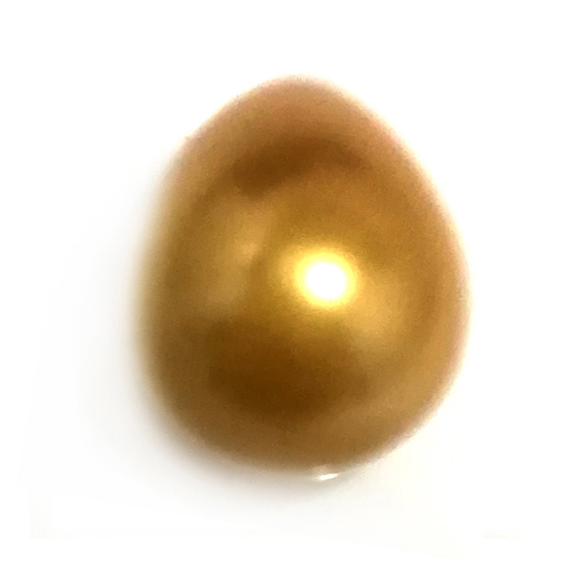 12x16mm Gold Half Hole Raindrop Shell Pearls Beads,Sold by Piece
