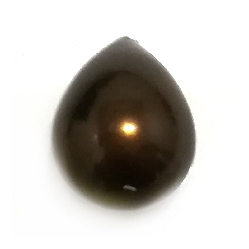 12x16mm Chocolate Half Hole Raindrop Shell Pearls Beads,Sold by Piece