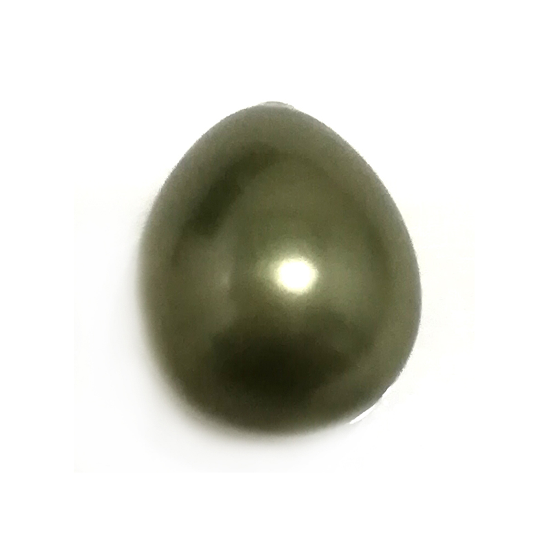 12x16mm Dark Green Half Hole Raindrop Shell Pearls Beads,Sold by Piece