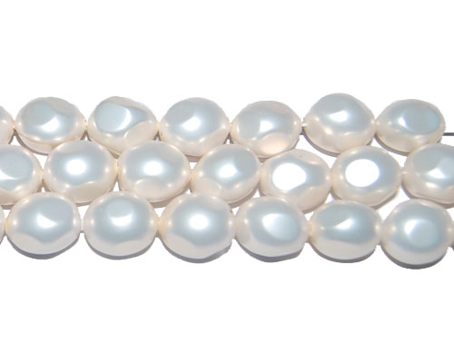 16 inches 13-16mm Nut Shaped Cream Shell Pearls Loose Strand