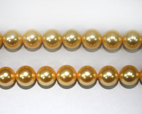 16 inches South Sea Golden Color Shell Pearls Loose Strand