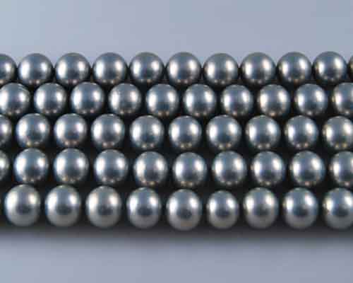 16 inches 8mm Smoky Round Shell Pearls Loose Strand