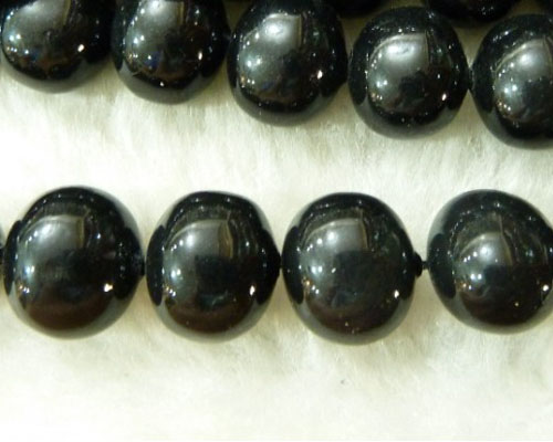 16 inches 13*15mm Center Drill Ege Black Shell Pearls Loose Strand