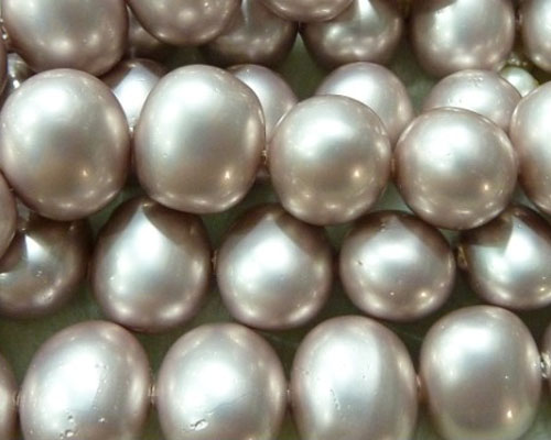 16 inches 16*20mm Center Drill Not Shiny Ege Linen Shell Pearls Loose Strand