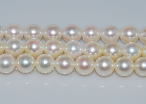16 inches AAA 8-8.5mm White Genuine Round South Sea Pearl Loose Strand