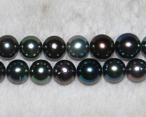 16 inches 8.5-9.7mm Multicolor Natural Tahitian Pearls Loose Strand