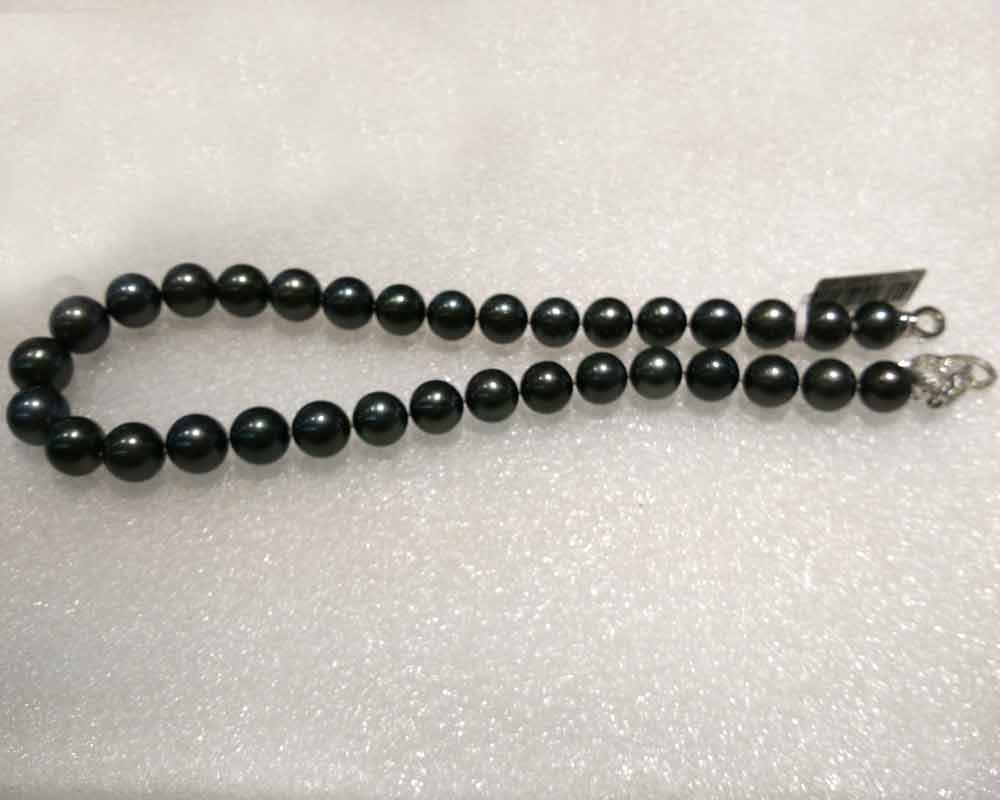 16 inches 11-14 mm AAA Genuine Black Tahitian Pearl Loose Strand