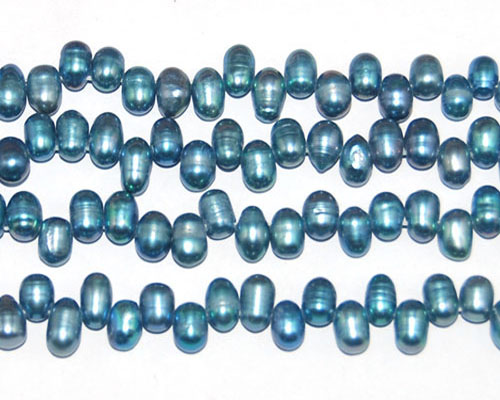 16 inches 5-6mm Blue Wheat Dancing Pearls Loose Strand