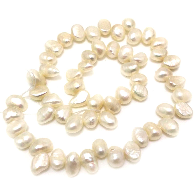 16 inches 8-9mm White Natural Dancing Pearls Loose Strand
