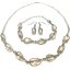 16 inches 7-8mm Natural White Rice Pearl Chain Necklace Set