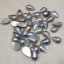 13x19mm Gray Rain Drop Shaped Natural Sea Water Mabe Pearl,Sold by Piece