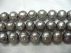 16 inches A 9-10mm Gray Round Freshwater Pearls Loose Strand