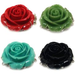 Wholesale 3 Rows 40mm Flower Carved Style Necklace Jewelry Clasp