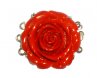 3 Rows 20mm Red Carved Flower Style Necklace Clasp
