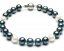 7.5 inches AA 8-9 mm White&Black Pearl Bracelet with 925 Silver Clasp