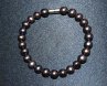7.5 inches 5-6mm Black Pearl Bracelet with Magnetic Clasp