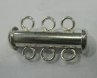16mm 3 rows Tube Shaped 925 Sterling Silver Clasp