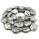 16 inches 15-20mm Silver Gray Flat Baroque Coin Pearls Loose Strand