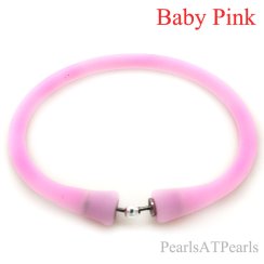 Wholesale Baby Pink Rubber Silicone Band for DIY Bracelet