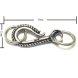 11x40 mm Lobster Shaped 925 Sterling Silver Clasp