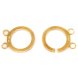 Wholesale 16x19mm Two-row Yellow Gold Filled Double Ring Clasp