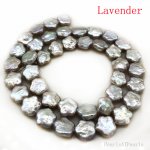 16 inches 10-11mm Center-Drilled Lavender Five Star Shaped Pearls Loose Strand
