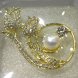Wholesale Tulip Trumpet Style Natural White Button Pearl Brooch