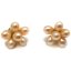 5-6mm Natural Pink Rice Pearl Flower Style Silver Stud Earring,Sold by Pair