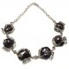 8 inches Silver Black Natural Baroque Pearl Bracelet