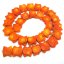 16 inches 15x18mm Orange Flat Double Fish Shaped Natural Coral Beads Loose Strand
