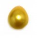 12x16mm Yellow Raindrop Half Hole Shell Pearls Loose Bead