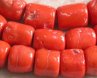 16 inches 15-20mm Red Column Shape Natural Coral Beads Loose Strand