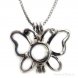 Wholesale 925 Sterling Silver Butterfly Style Wish Pearl Cage Pendant