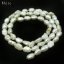 16 inches 6-7mm White Barqoue Rice Nugget Pearls Loose Strand
