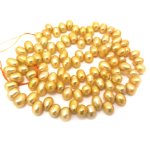 16 inches 6-7mm Yellow Side Drilled Natural Dancing Pearls Loose Strand