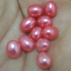 Wholesale AA+ Rose Rice Loose Oyster Pearls,Sold by Piece